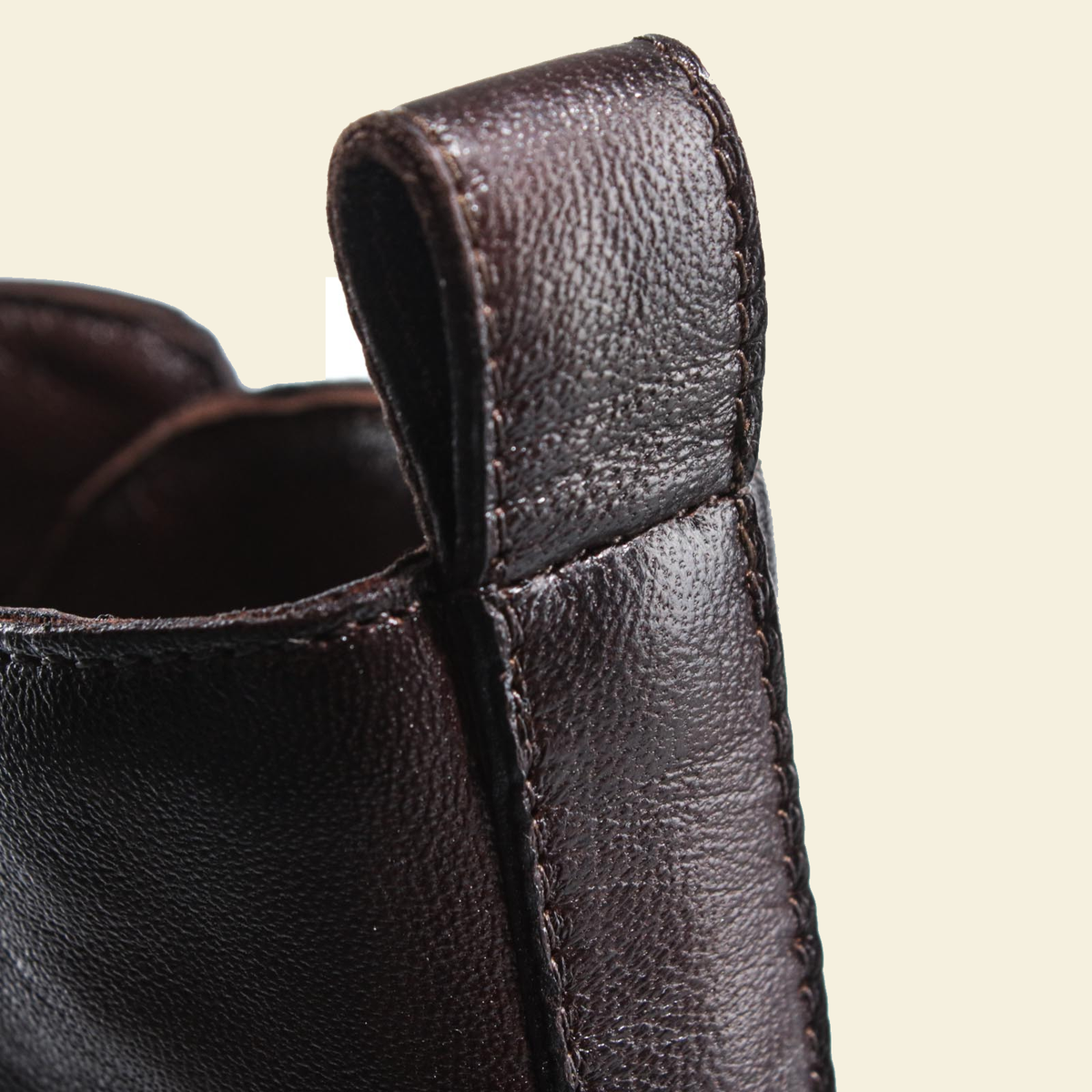 MJUS MADDALENA Chocolate ankle boots, toe and profile detail 