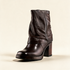 MJUS MICAELA Chocolate mid-calf boots, single three-quarter view 