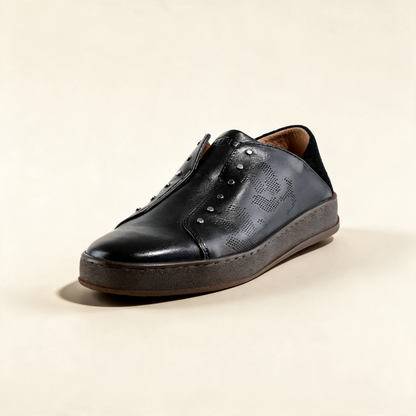 MJUS CORA Black sneakers, single three-quarter view 