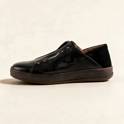 MJUS CORA Black sneakers, outer side profile 