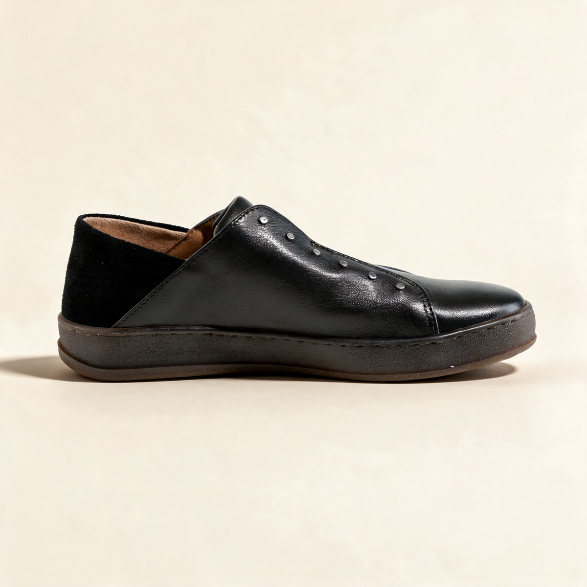 MJUS CORA Black sneakers, inner side profile 