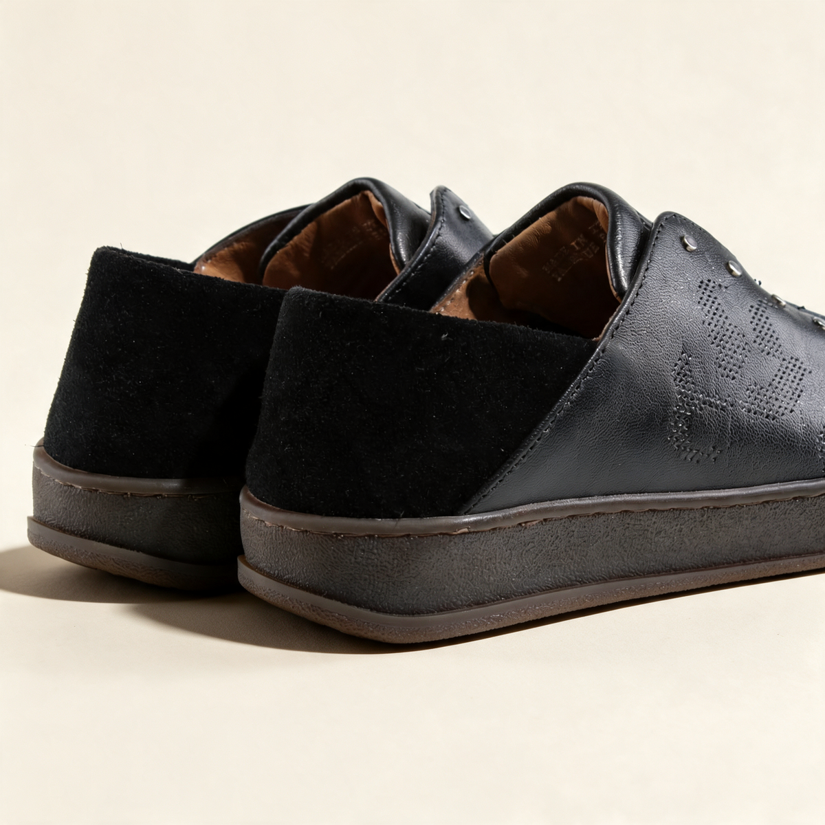 MJUS CORA Black sneakers, rear pair view 