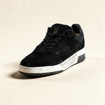 A.S.98 CALLUM Black sneakers, single three-quarter view 