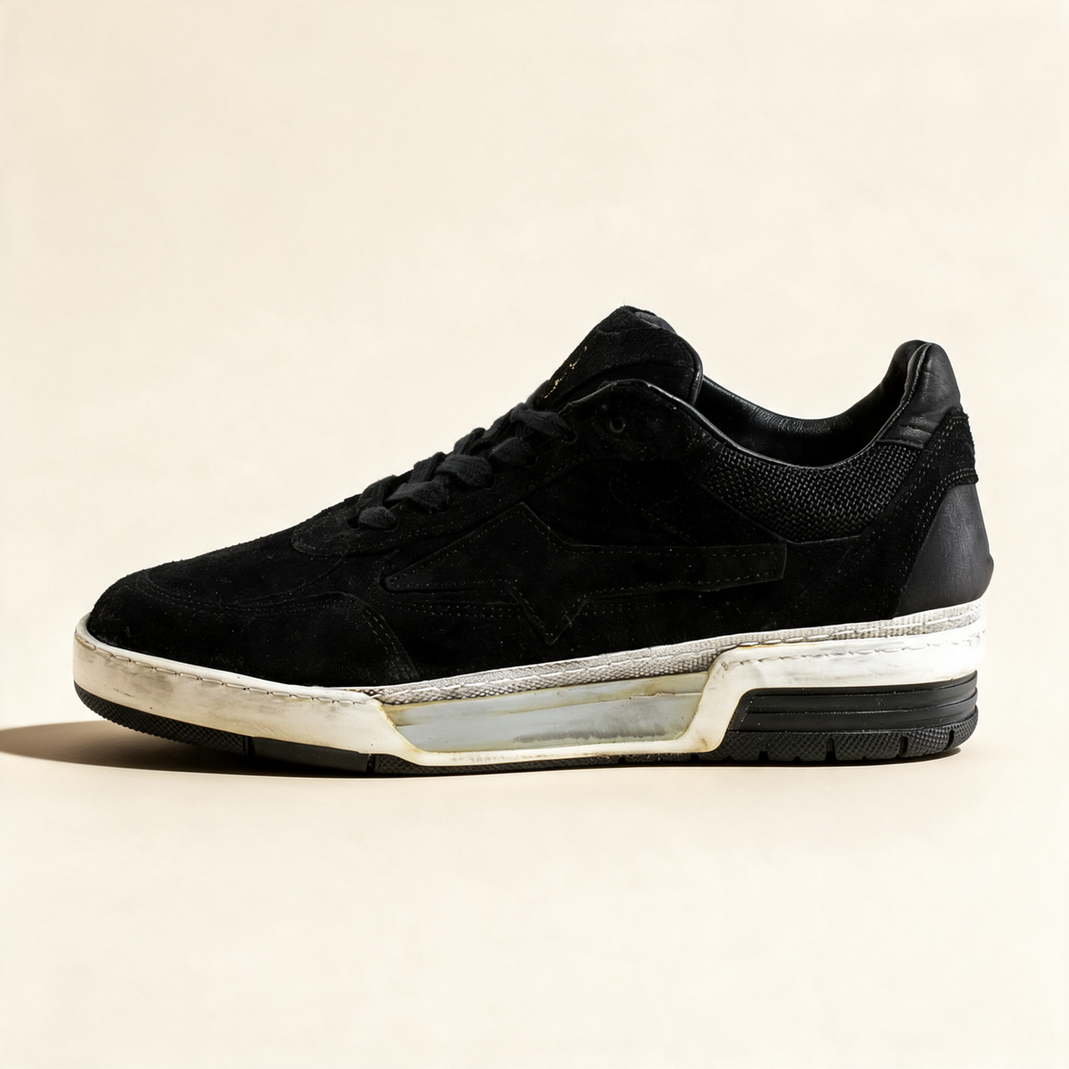 A.S.98 CALLUM Black sneakers, outer side profile 