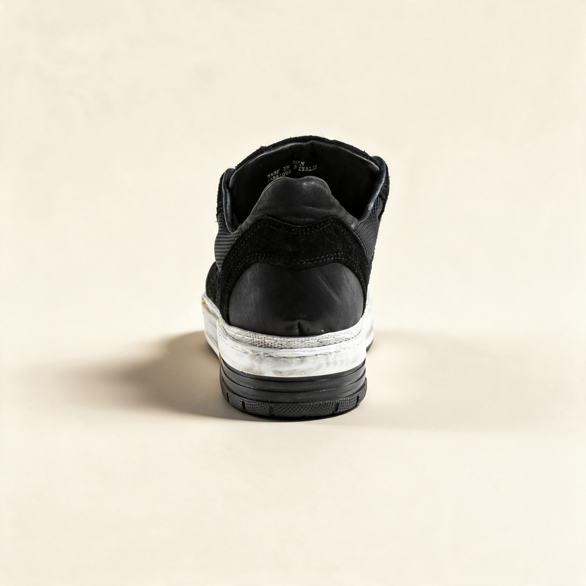 A.S.98 CALLUM Black sneakers, rear view 