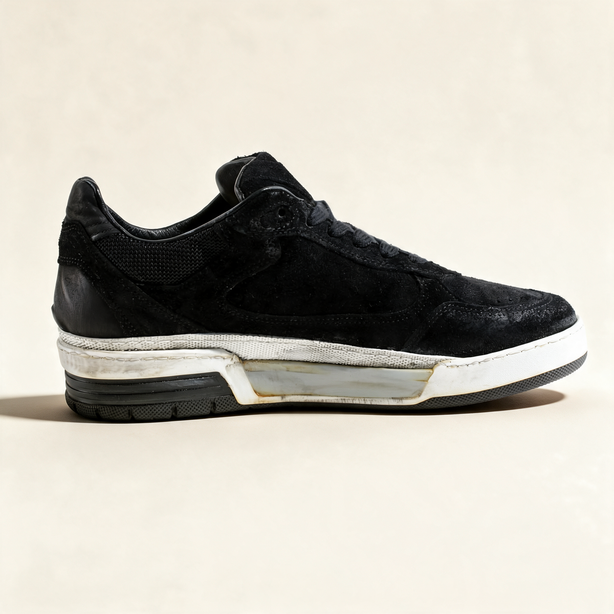 A.S.98 CALLUM Black sneakers, inner side profile 