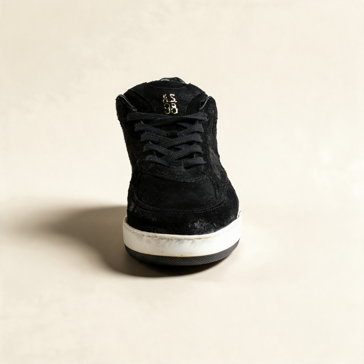 A.S.98 CALLUM Black sneakers, front view 