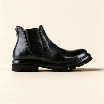 A.S.98 HENDRICK Black Chelsea boots, side profile 