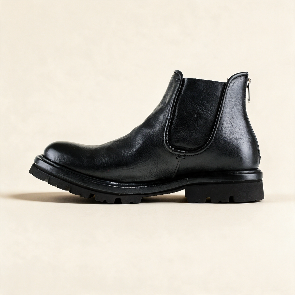 A.S.98 HENDRICK Black Chelsea boots, opposite side profile 